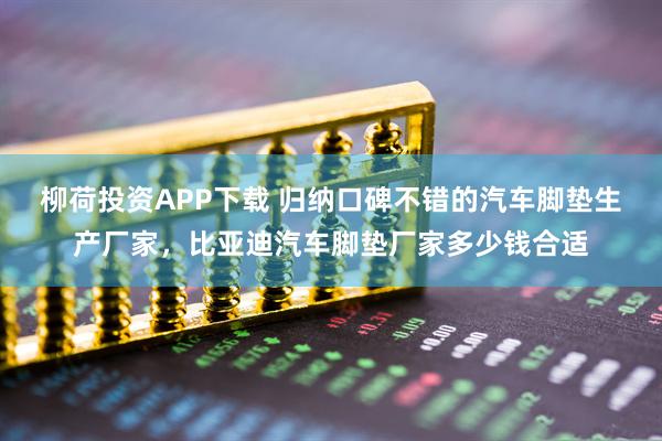 柳荷投资APP下载 归纳口碑不错的汽车脚垫生产厂家，比亚迪汽车脚垫厂家多少钱合适
